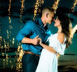 Engagement Photo Shoot with Fireworks